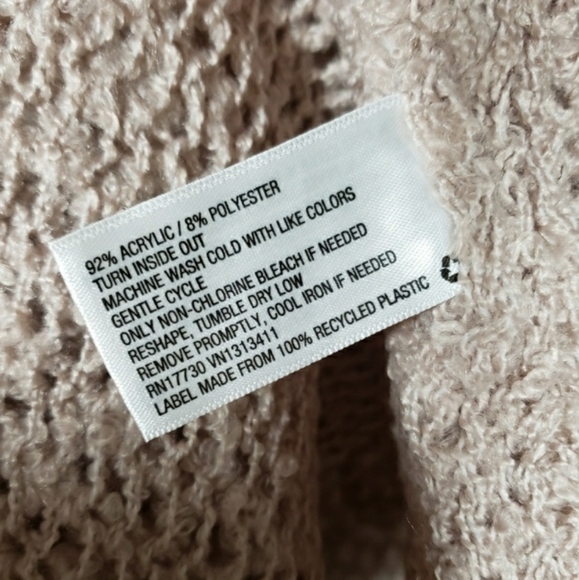 Crop Open Weave Billow Poet Sleeve Cardigan - Picture 4 of 6